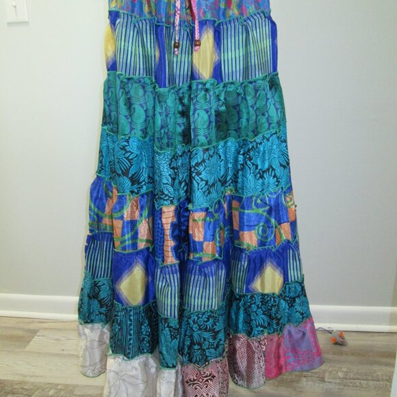 Wevez 7 Layer Tribal Skirt w/Easel Voile Cami Top Sz M NWT - Picture 14 of 14